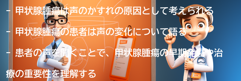 甲状腺腫瘍の患者の声を聞くの要点まとめ