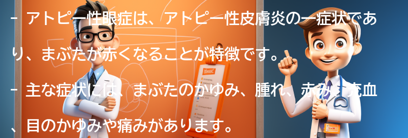 アトピー性眼症の主な症状とは？の要点まとめ