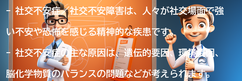 社交不安症／社交不安障害とは何ですか？の要点まとめ