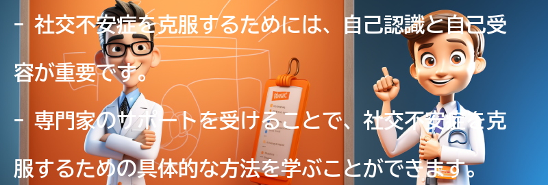 社交不安症を克服するための方法とは？の要点まとめ