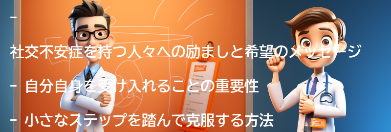 社交不安症を持つ人々への励ましと希望のメッセージの要点まとめ