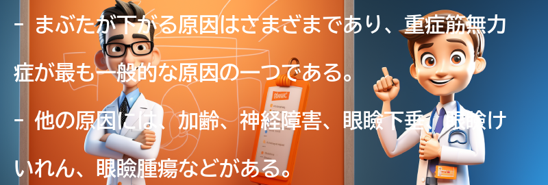 まぶたが下がる原因とは？の要点まとめ