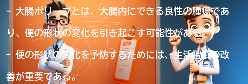 便の形状の変化を予防するための生活習慣の改善方法の要点まとめ