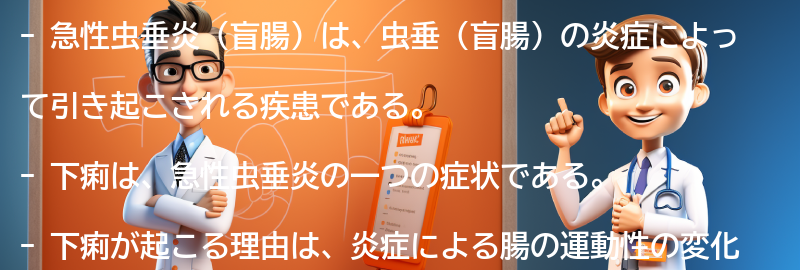 下痢が出る理由の要点まとめ