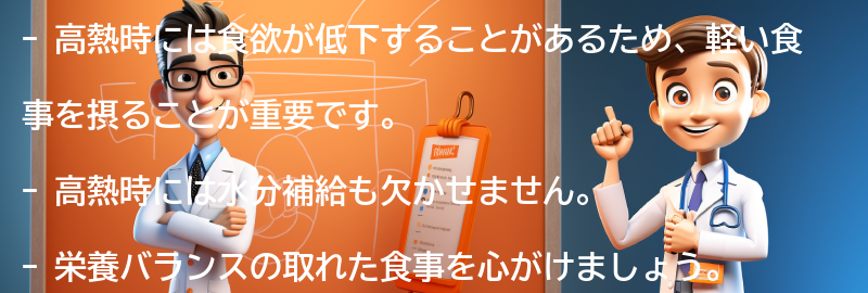 高熱時の食事と栄養摂取の要点まとめ