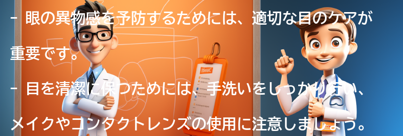 眼の異物感を予防するための注意点の要点まとめ