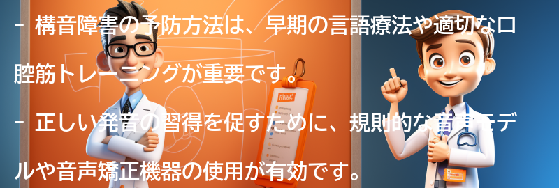 構音障害の予防方法とは？の要点まとめ