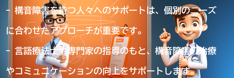 構音障害を持つ人々へのサポートとは？の要点まとめ