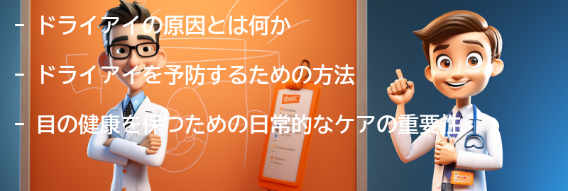 ドライアイを予防するための方法の要点まとめ