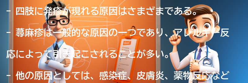 四肢に発疹が現れる原因とは？の要点まとめ