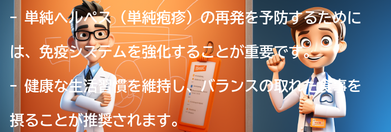 単純ヘルペスの再発を予防する方法の要点まとめ