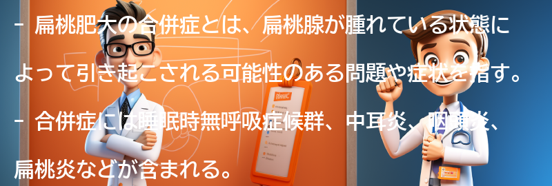 扁桃肥大の合併症と予防策の要点まとめ