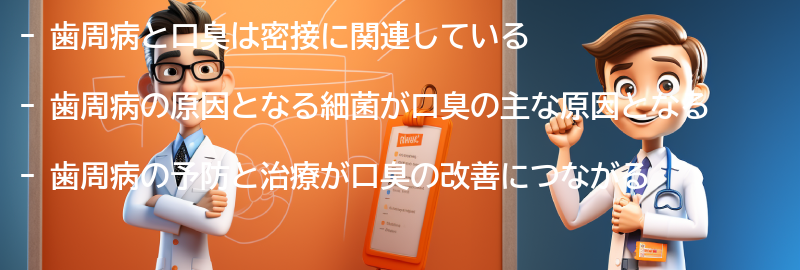 歯周病と口臭の関係を理解して、健康な口内環境を保とうの要点まとめ