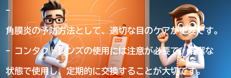 角膜炎の予防方法と注意点の要点まとめ