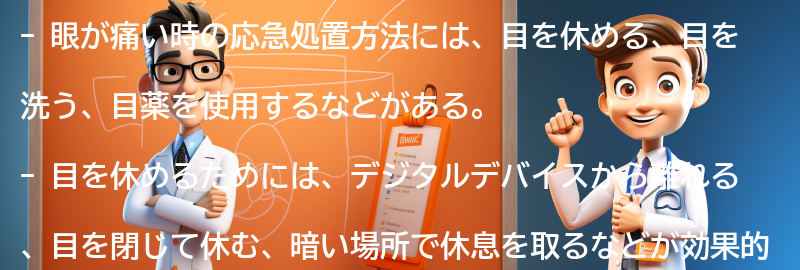 眼が痛い時の応急処置方法の要点まとめ