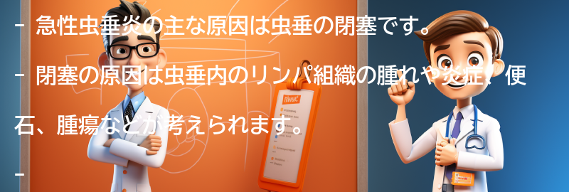 急性虫垂炎の原因は何ですか？の要点まとめ