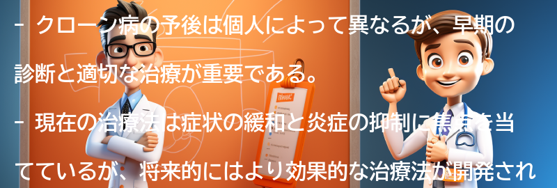 クローン病の予後と将来の展望の要点まとめ