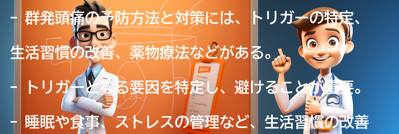 群発頭痛の予防方法と対策の要点まとめ