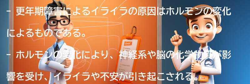 更年期障害によるイライラの原因とは？の要点まとめ