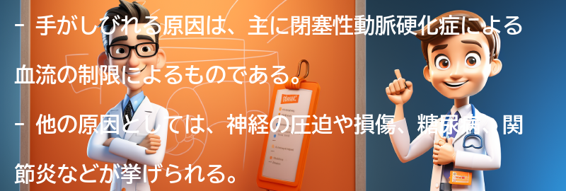 手がしびれる原因とは？の要点まとめ