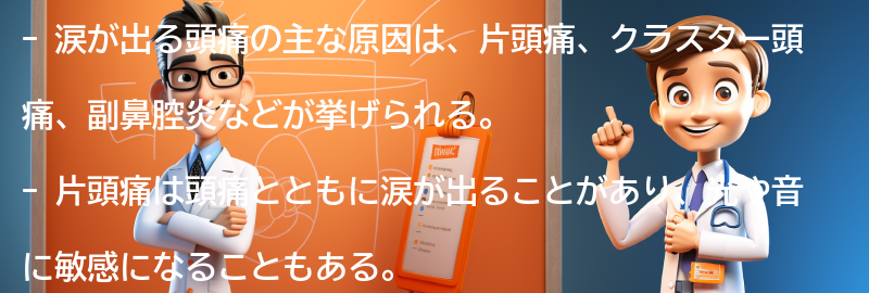 涙が出る頭痛の主な原因の要点まとめ