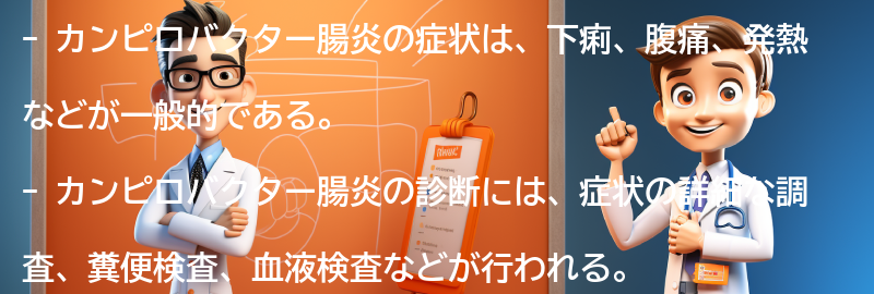 カンピロバクター腸炎の症状と診断方法の要点まとめ