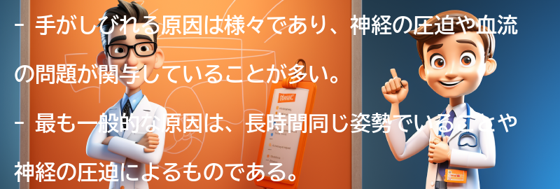 手がしびれる原因とは？の要点まとめ