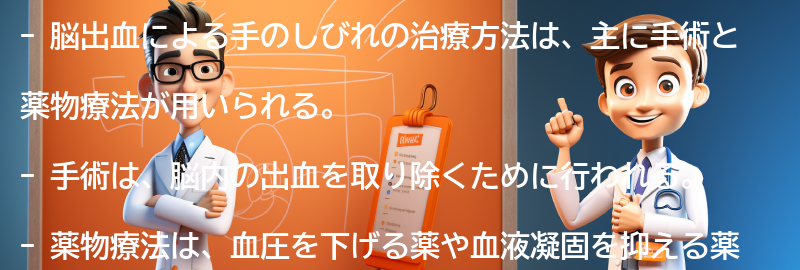 手がしびれる脳出血の治療方法の要点まとめ