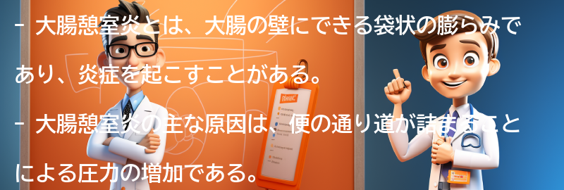 大腸憩室炎に関するよくある質問と回答の要点まとめ