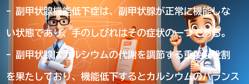 副甲状腺機能低下症の症状と手のしびれの関係の要点まとめ