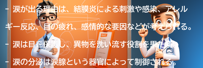 涙が出る理由とは？の要点まとめ