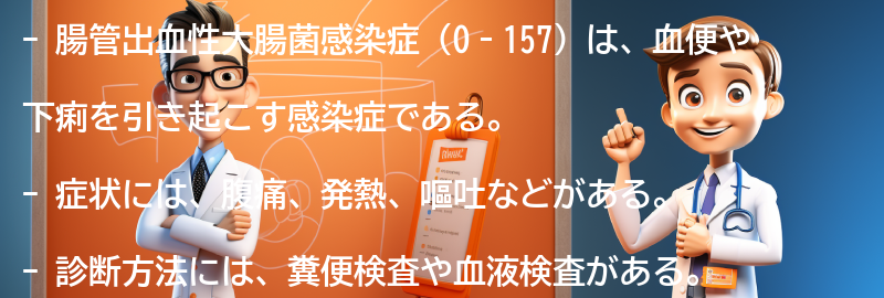 腸管出血性大腸菌感染症の症状と診断方法の要点まとめ