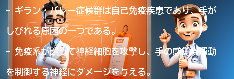 手がしびれる原因としてのギラン・バレー症候群の要点まとめ