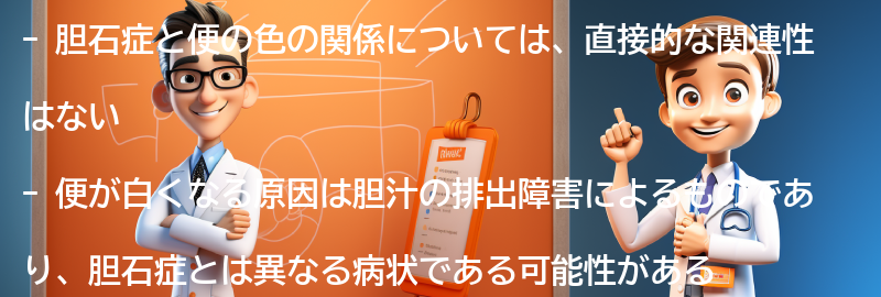 便が白くなることと胆石症の関係は？の要点まとめ