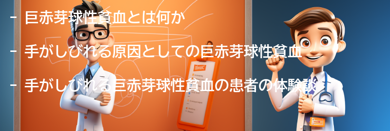 手がしびれる巨赤芽球性貧血の患者の体験談の要点まとめ