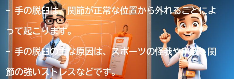 手の脱臼に関するよくある質問と回答の要点まとめ