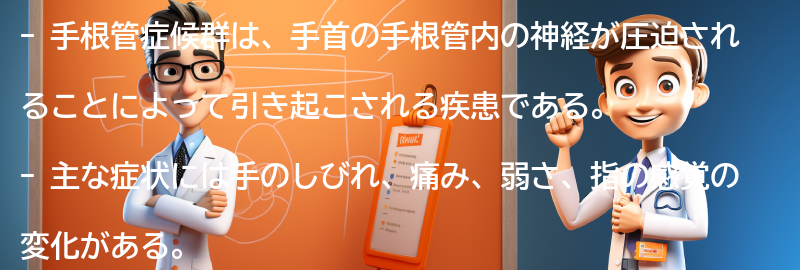 手根管症候群の症状とは？の要点まとめ