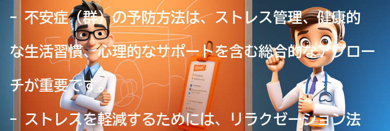 不安症（群）の予防方法とは？の要点まとめ