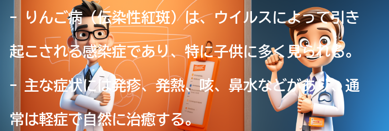 りんご病（伝染性紅斑）とはの要点まとめ