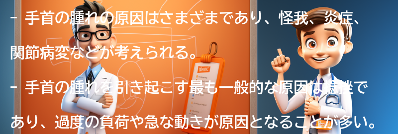 手首の腫れの原因とは？の要点まとめ