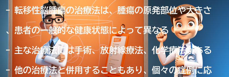 転移性脳腫瘍の治療法とは何ですか？の要点まとめ