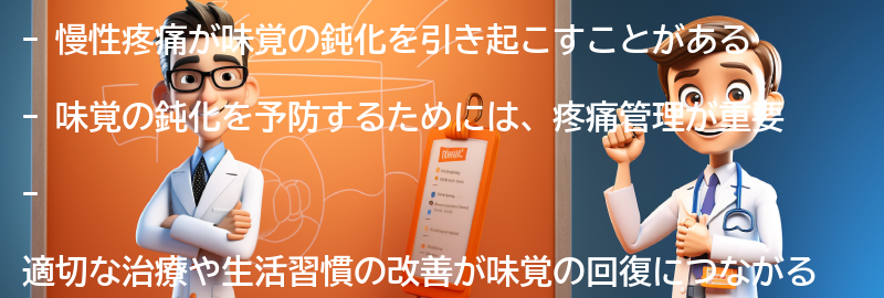 味覚の鈍化と慢性疼痛の予防策の要点まとめ