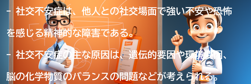 社交不安症とは何か？の要点まとめ