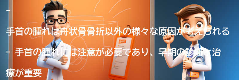 手首の腫れに関する他の可能性と注意すべき点の要点まとめ