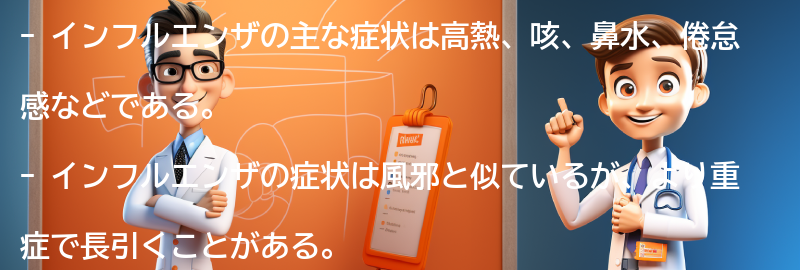 インフルエンザの主な症状とは？の要点まとめ