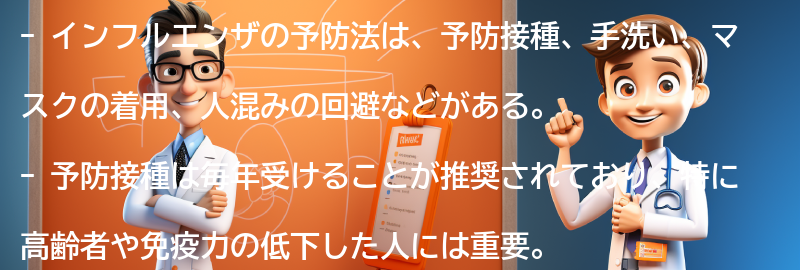 インフルエンザの予防法の要点まとめ