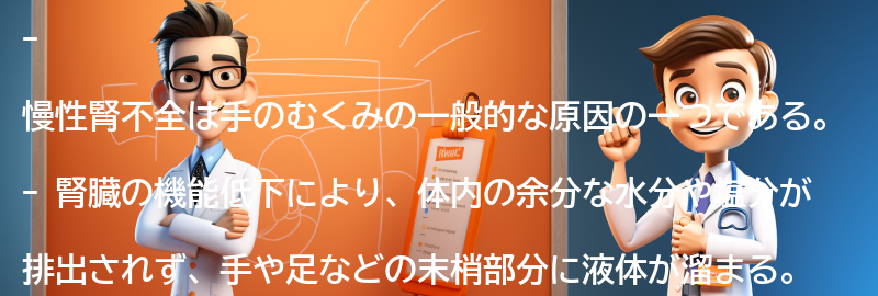 慢性腎不全と手のむくみの関係性の要点まとめ