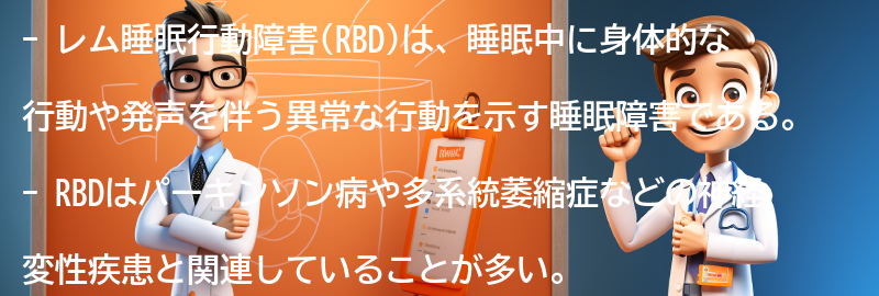 レム睡眠行動障害と関連する疾患の要点まとめ