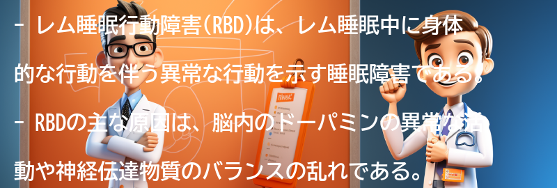 レム睡眠行動障害の注意点と生活改善の方法の要点まとめ