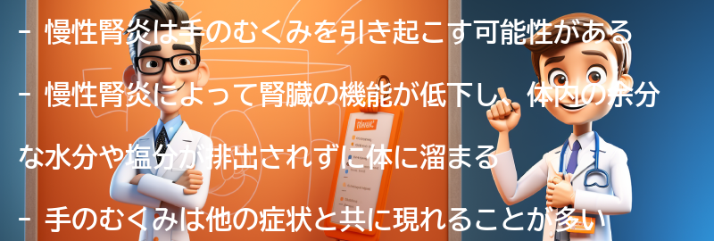 慢性腎炎が手のむくみに与える影響の要点まとめ